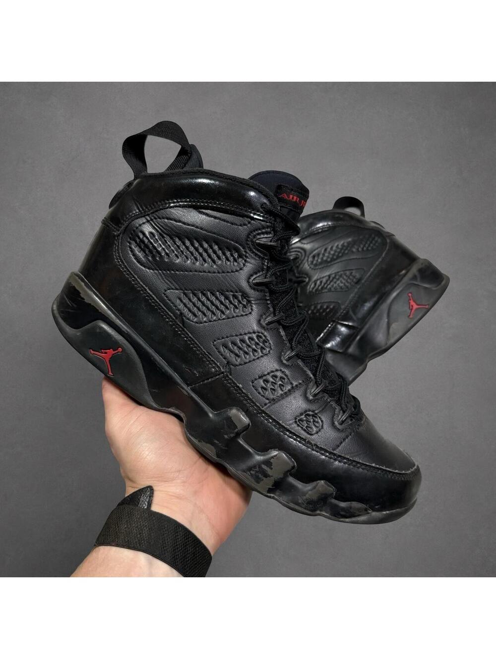 Nike Air Jordan 9 Retro Bred 2018 Black Red Basketball Shoes Size 8